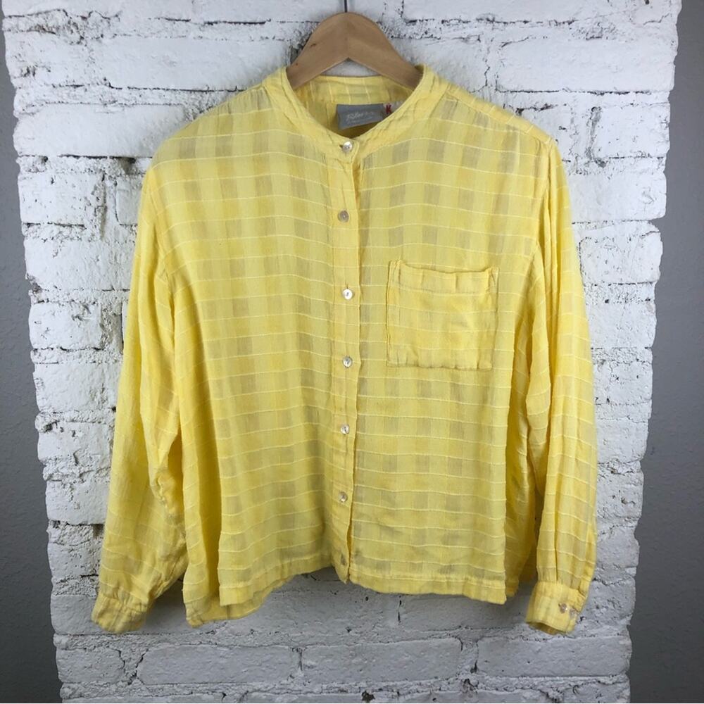 Vintage Blair Yellow Button Up Blouse